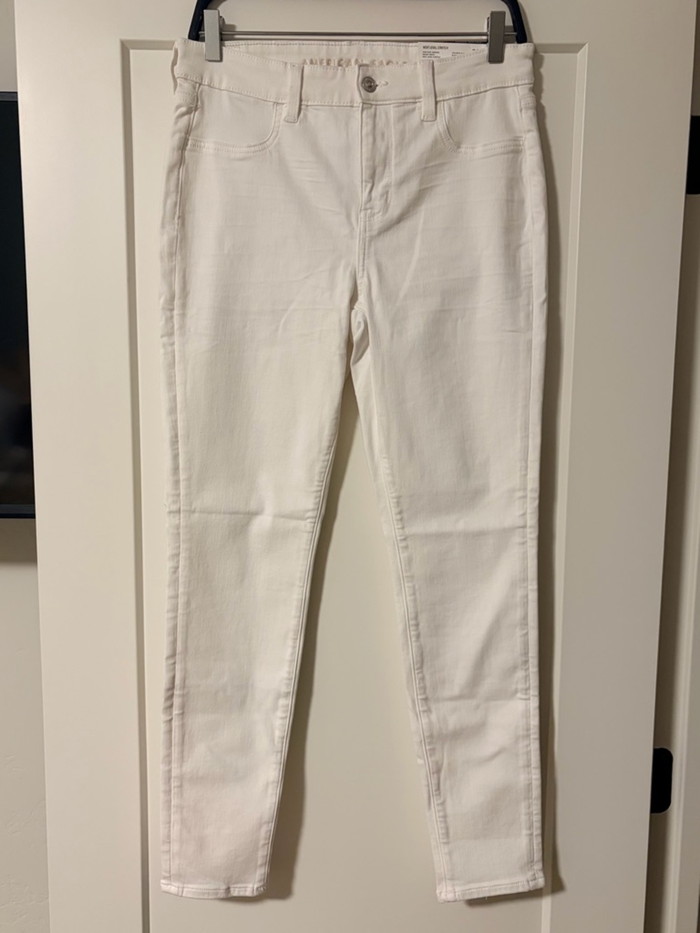 American Eagle Pure White Hi Rise Jeggings Skinny Jeans Sx 10 Regular BNWT
